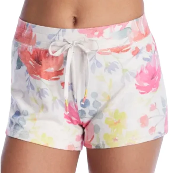 PJ Salvage Pajama Shorts Womens Large Happy Blooms Floral Print Loungewe… - Picture 1 of 9